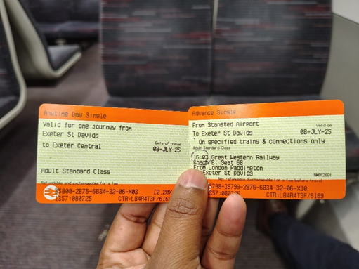 Moment from the journey to Exeter